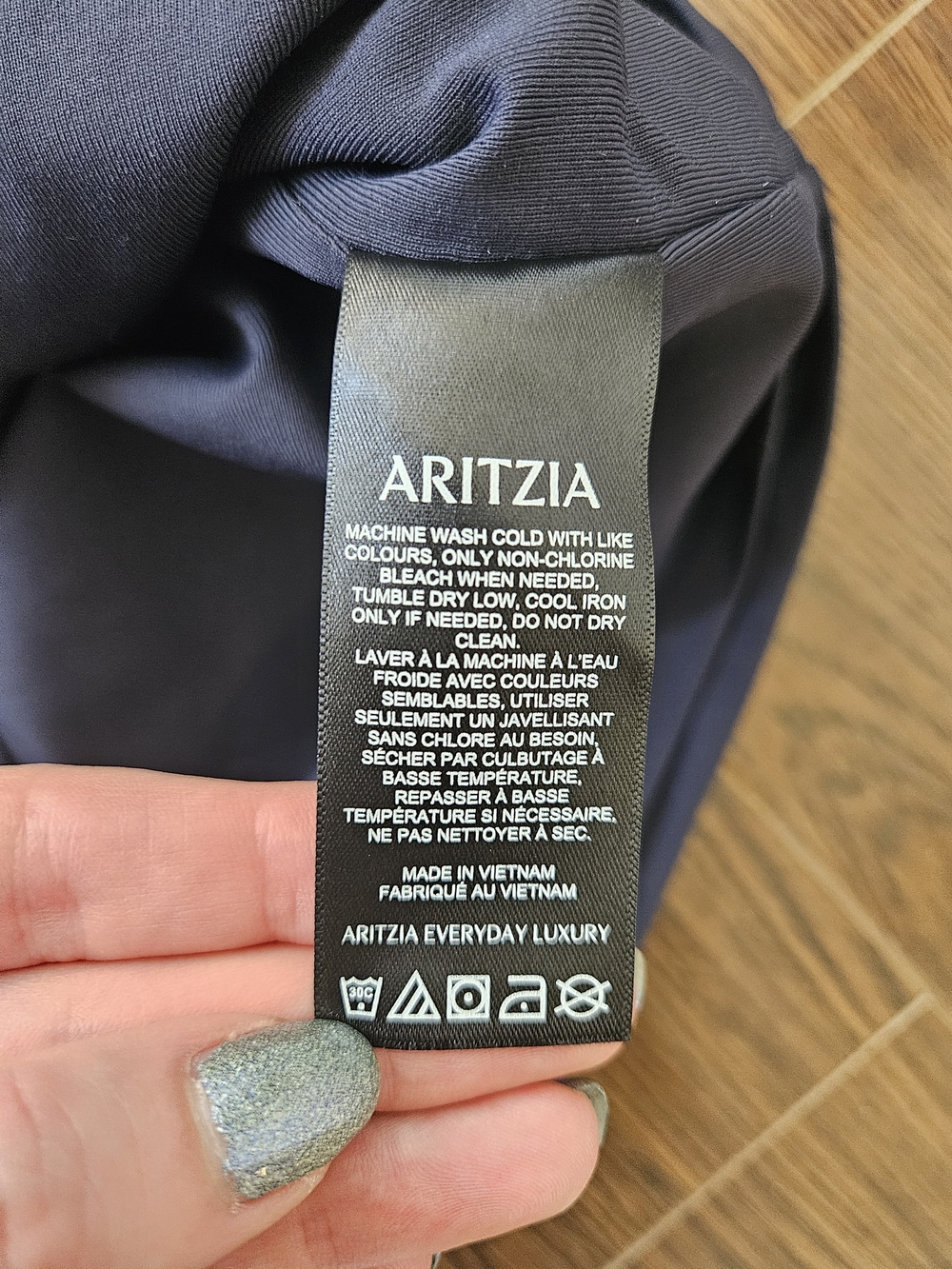 Aritzia Original Contour Enrapture Mini Tube Dress Dark Night Navy Size Large - Picture 7 of 9